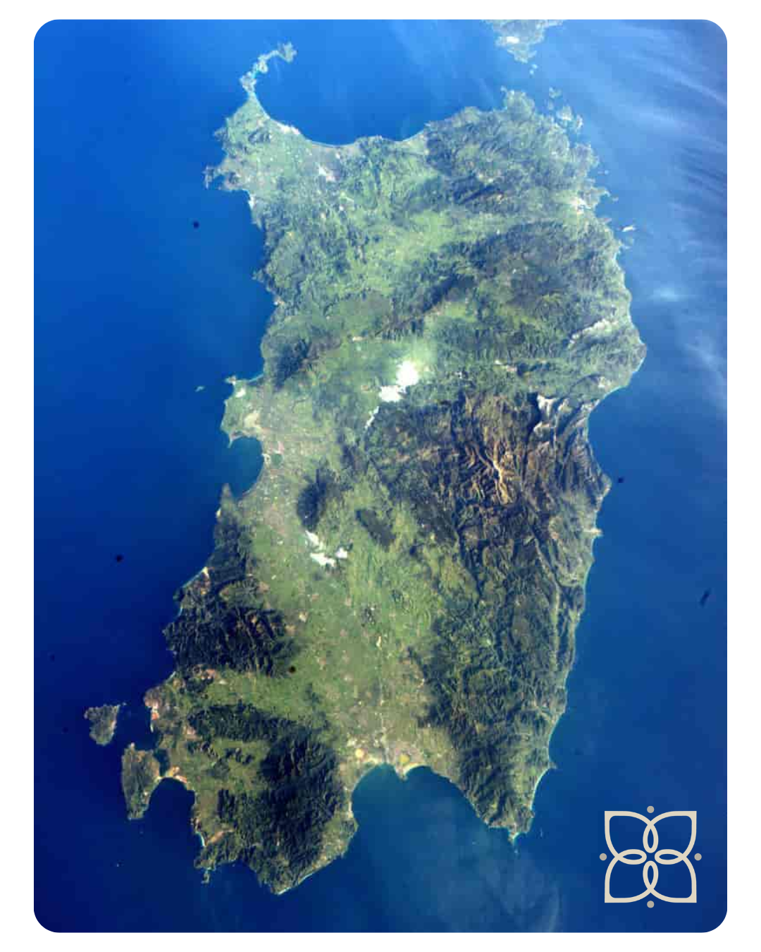 Mappa della Sardegna con sedi EMW a Oristano e Cagliari